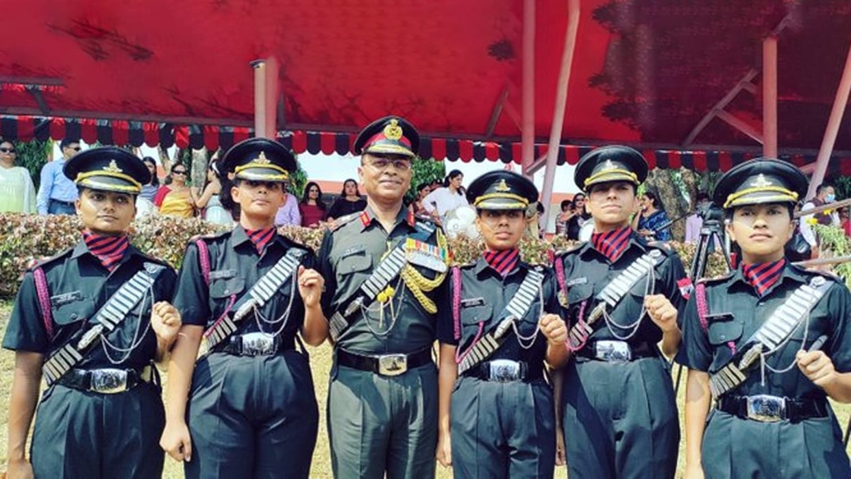 First batch of five Women Army Officers commissioned into Artillery Regiments Indian Army OTA POP
