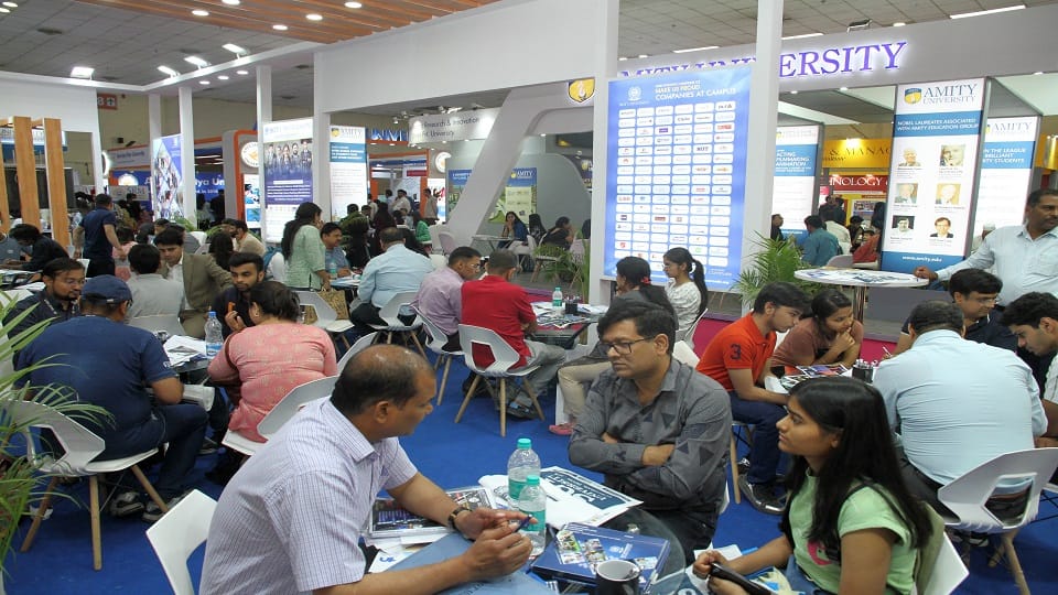 More than 40 universities are telling admission process in education expo held at Pragati Maidan