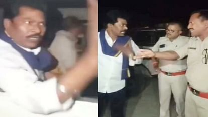 Gwalior News: TI ने चेकिंग के लिए रोका तो नेताजी को आया गुस्सा, दोनों के बीच हुई धक्का-मुक्की और तू-तू मैं-मैं Gwalior News Netaji got angry when TI stopped for checking there was scuffle between the two