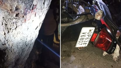 Road Accident in sonbhadra Bike collided with tree two youths returning from work died