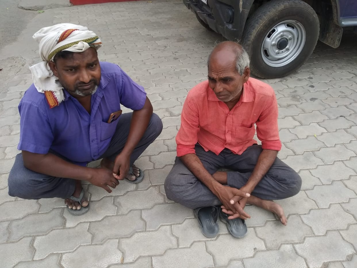 Road Accident in bhadohi two killed in head on collison of bike  one injured