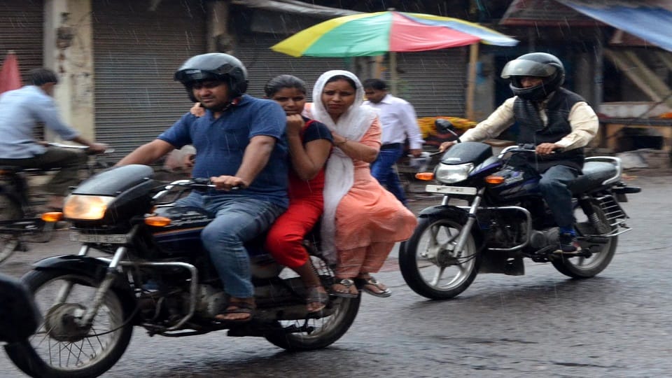Feeling cold in summer due to strong winds and rain