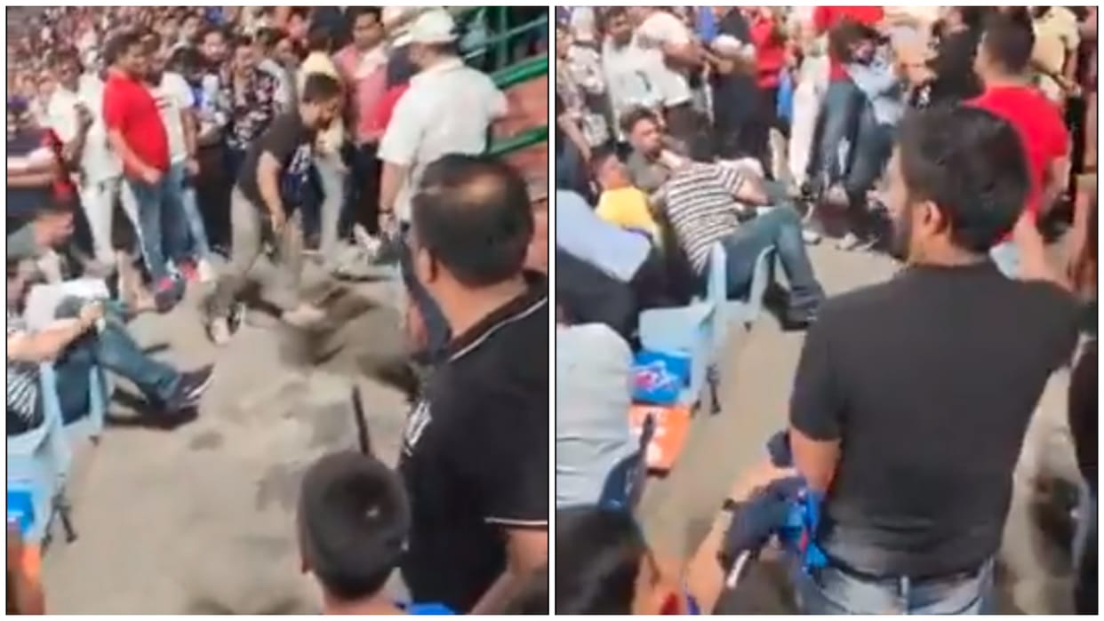 IPL 2023 DC vs SRH: Fight Breaks Out Between Fans at Arun Jaitley Stadium During Match Watch Video