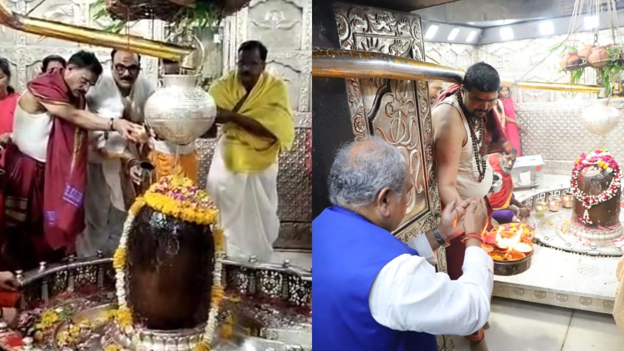 Union Minister Narendra Singh Tomar and BJP State President VD Sharma visited Baba Mahakal