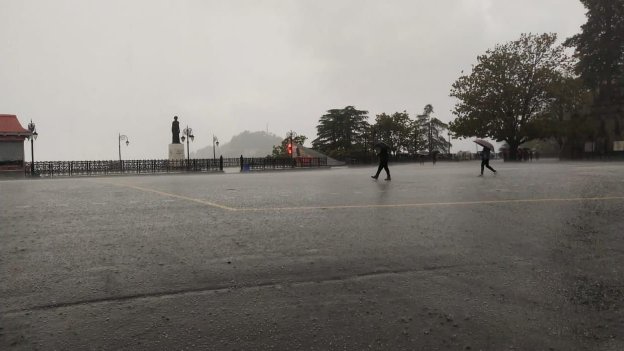 Himachal Weather:  Heavy rain and hailstorm in shimla Himachal Pradesh