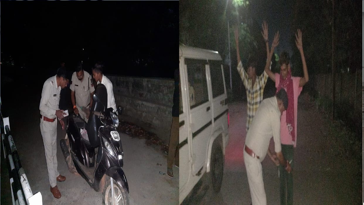 Raipur pilice: visiblepolicing and checking campaign started in Raipur