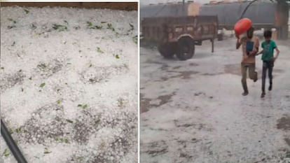 weather update: Kashmir-like view in Shajapur district: Hail fell in Shujalpur, Kalapipal area