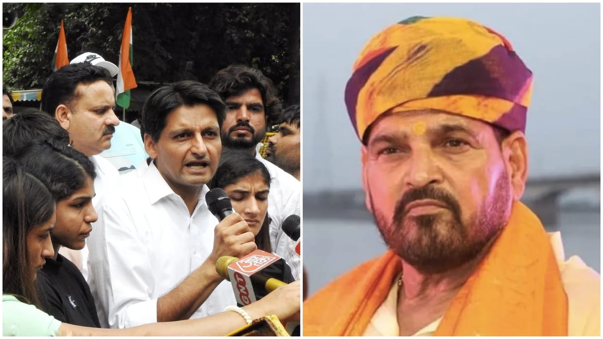 Wrestlers protest LIVE Delhi Jantar Mantar Bajrang Punia Vinesh Phogat WFI Brij Bhushan Sharan Singh updates