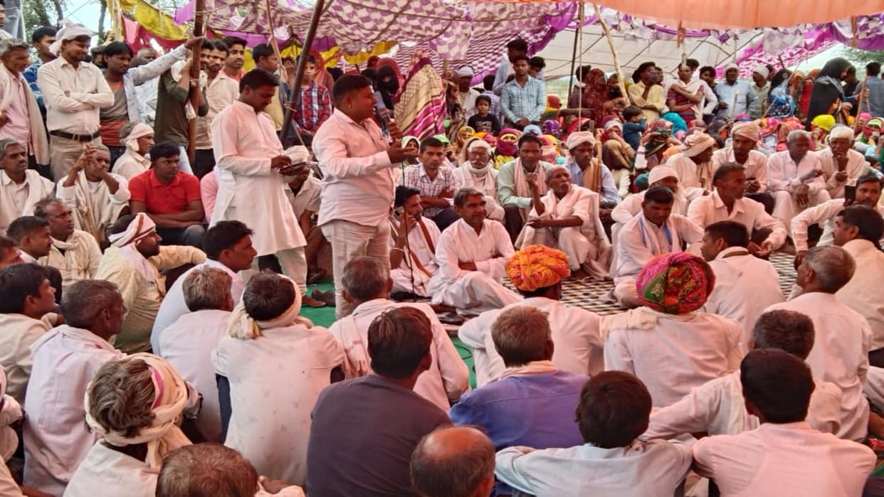 Brainstorming with society today on talks with OBC Commission in Bharatpur reservation movement