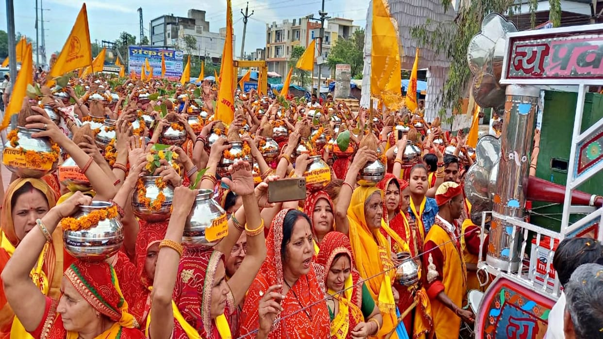 Women take out Kalash Yatra on Lord Parshuram Jayanti in Dausa