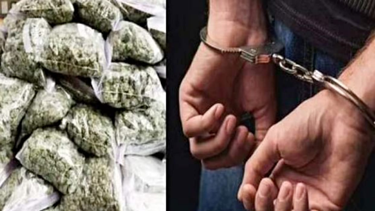 Jabalpur Crime Leg slipped due to rain Ganja smuggler caught