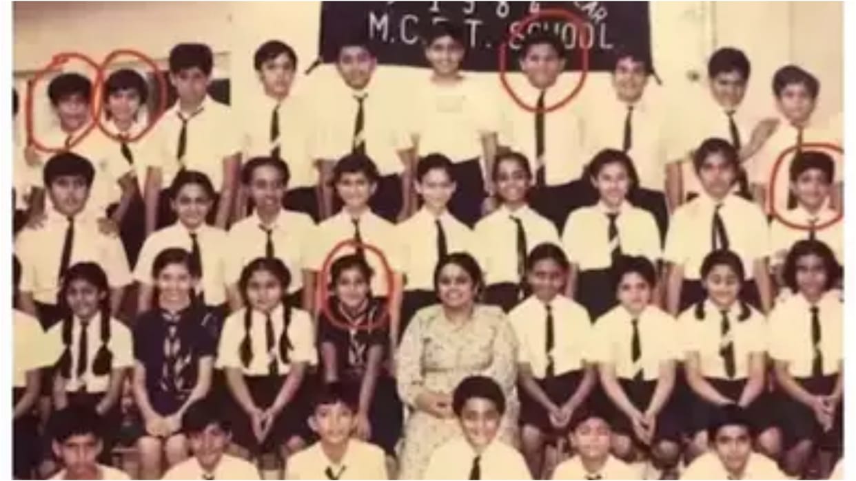 See Unseen School Pictures of Actress Divya Bharti, Farhan Akhtar and Sharman Joshi from 1984