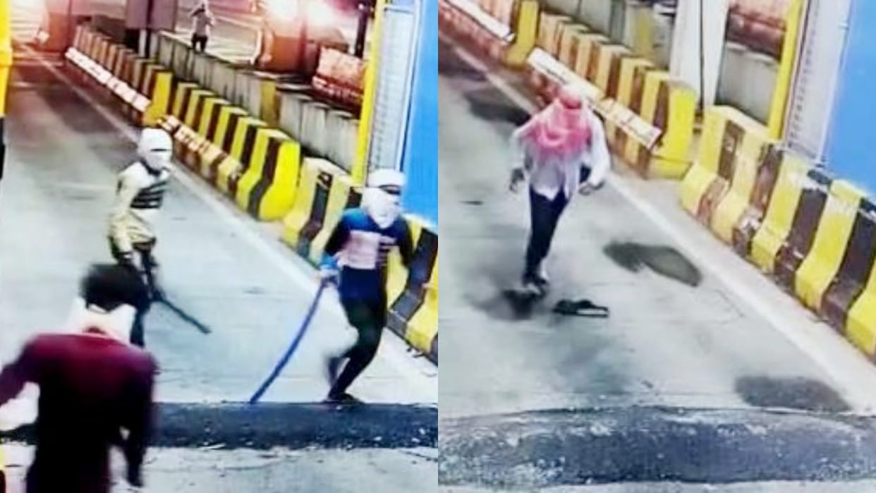 Shajapur Crime Fierce dispute over money at toll plaza people of Karni Sena created ruckus