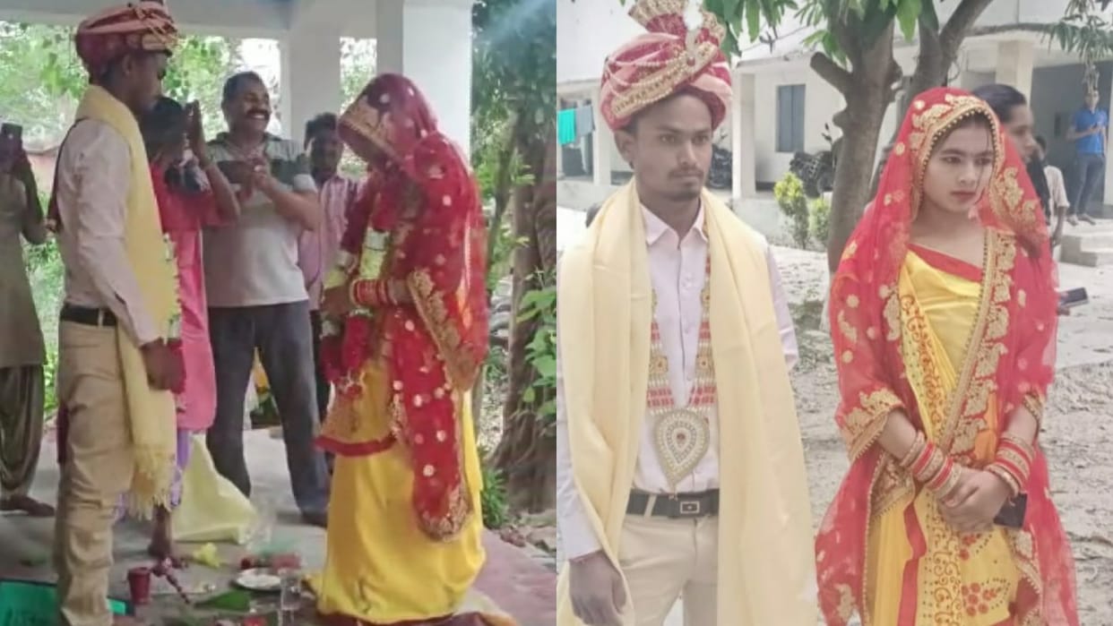 Police got the lover couple married in the premises of Tariyani police station in Sheohar