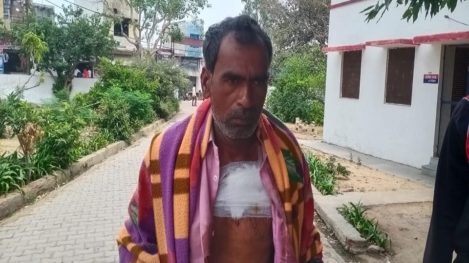 Injured brother by hitting him with an axe