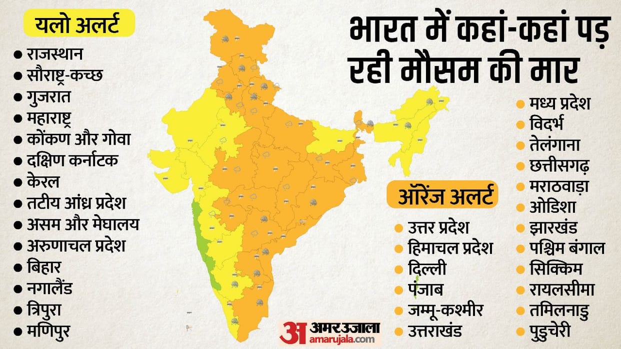 Imd weather update forecast today 1st may rainfall thunderstorm in delhi ncr, karnataka, jaipur, uttar pradesh