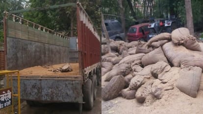 Police recovered Haryana brand English liquor from the truck