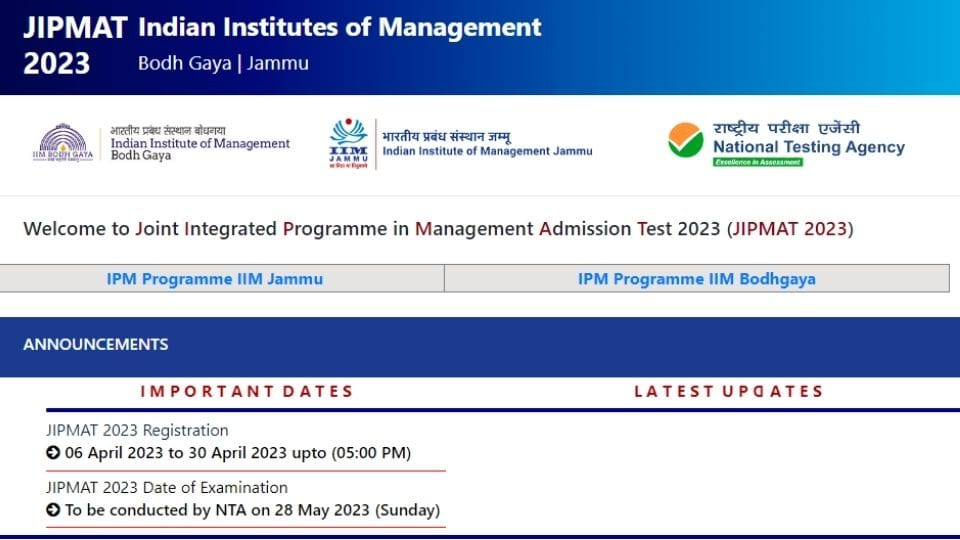 JIPMAT 2023 answer key released check and raise objections at jipmat.nta.ac.in.