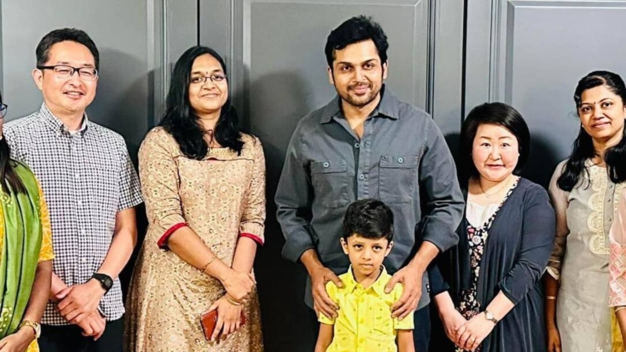 Ponniyin Selvan Part 2 Fans From Japan Reached Chennai to watch Film Karthi Met Them at his Residence