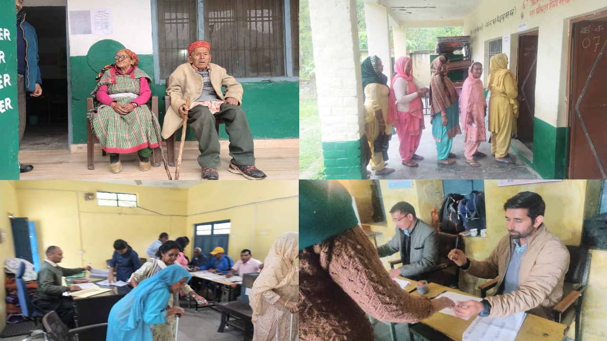 Voting for mc shimla and Panchayati Raj Institutions seat today