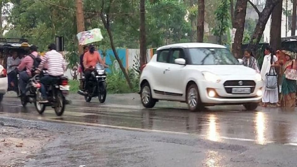 Rain in MP मध्यप्रदेश के कई इलाकों में बारिश दर्ज की गई।