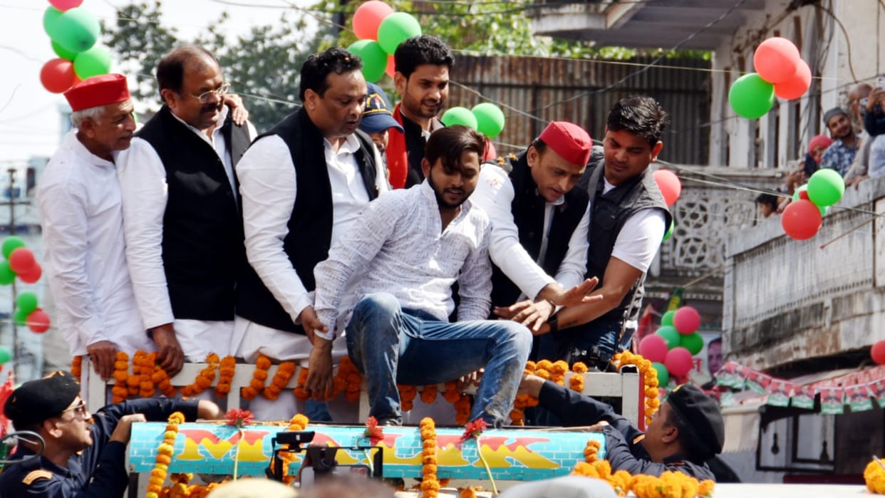 Akhilesh Yadav in Aligarh on May 8