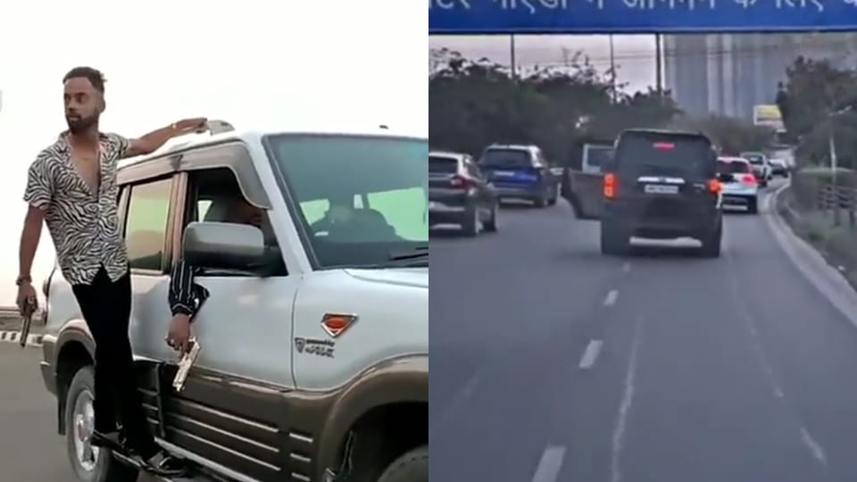 Vehicle fined Rs 37 thousand for stunting on expressway
