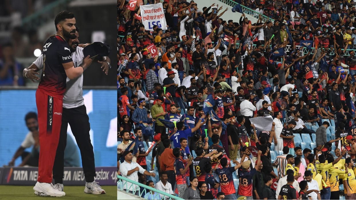 A fan came near to Virat Kohli.