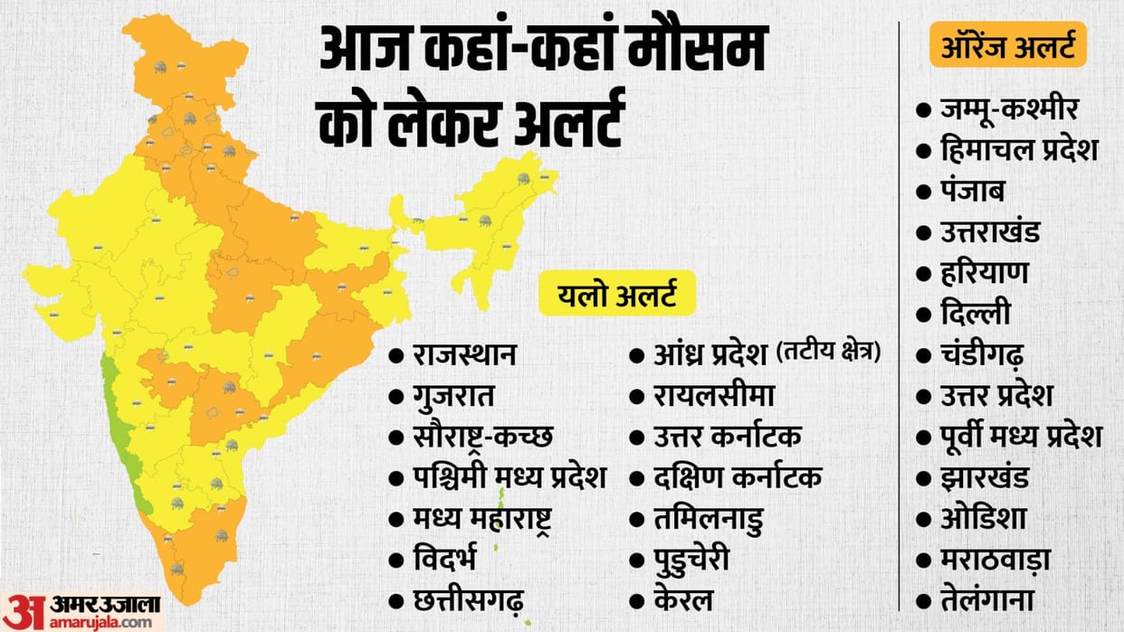 Weather Forecast Today IMD Orange Alert For Heavy Rains And Hailstorms in India's Many States Know Report