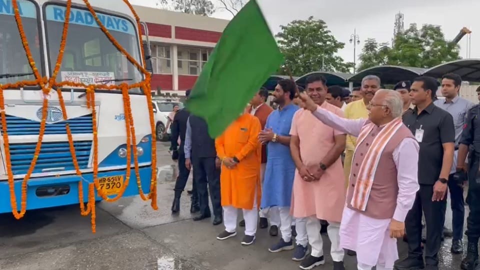CM Manohar Lal third day in Kurukshetra, new bus started from Pehowa to Karnal, announced in Abhimanyupur