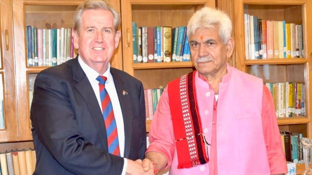 Jammu Kashmir news: Australian Ambassador Barry O Farrell meets lg manoj sinha
