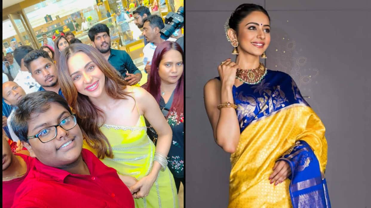 Rakul Preet Singh Fan Abdul Naveed Visit Hyderabad Just To Meet Her Actress Said Thank You To him