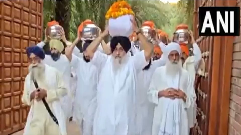 Ashes of former Punjab Chief Minister Parkash Singh Badal immersed