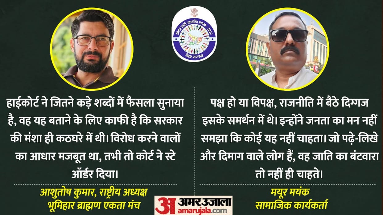 statement on bihar jati janganana, bhumihar ashutosh kumar quote after patna high court order on caste census