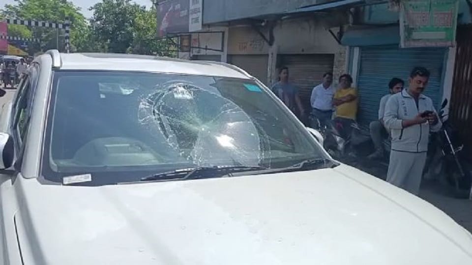 UP Nikay Chunav 2023 Updates BJP candidate car vandalized during voting in Lakhimpur