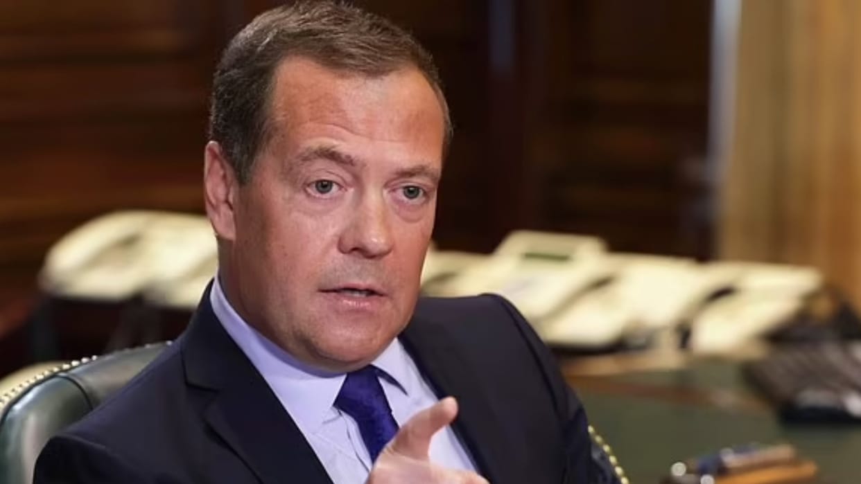 russia ukraine war Dmitry Medvedev warns elimination of ukraine president zelensky after kremlin drone attack