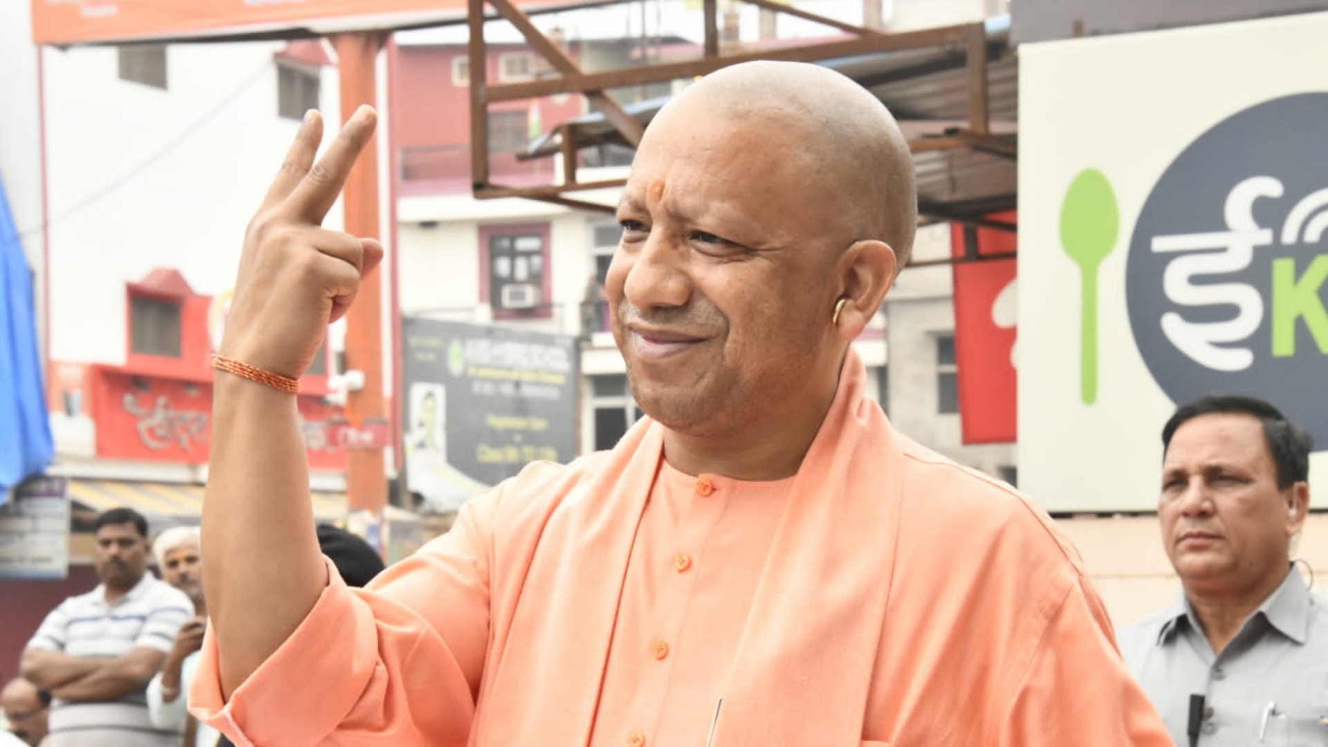 UP Municipal Corporation elections CM Yogi Adityanath casts his vote