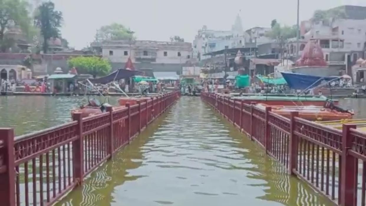 Ujjain Due to incessant rains water level of Maa Shipra increased in the month of Vaishakh