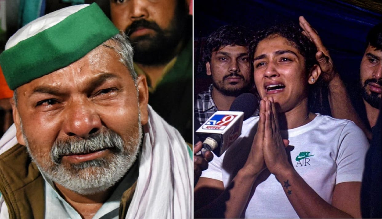 Wrestlers Protest: Will wrestlers tears take a turn like rakesh tikait