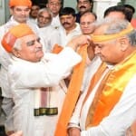 नृसिंह चतुर्दशी पर नाथद्वारा मंदिर पहुंचे सीएम।