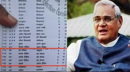 गजब की गड़बड़ी: मतदाता सूची में जिंदा हैं अटल बिहारी वाजपेयी की बहन-बहनोई, 2015 में हो चुकी है दोनों की मृत्यु Atal Bihari Vajpayee sister and brother-in-law are still alive in voter list both died in 2015