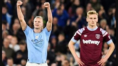 EPL: हालैंड का 35वां गोल, एक सीजन में सर्वाधिक गोल करने का रिकॉर्ड तोड़ा; मैनचेस्टर सिटी ने वेस्ट हैम को हराया EPL Erling Haaland 35th goal broke the record for most goals in a season Manchester City beat West Ham