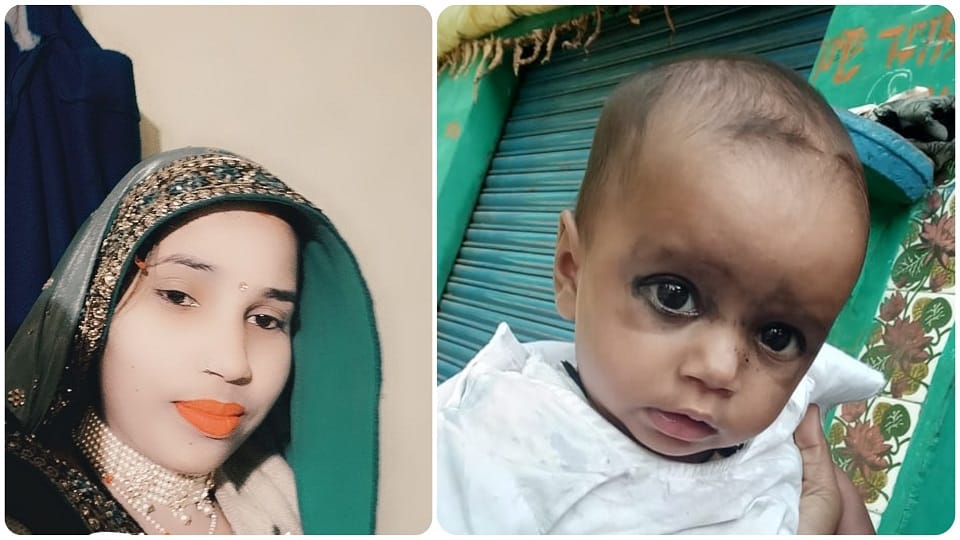 Mother and six month old daughter died in a road accident in agra