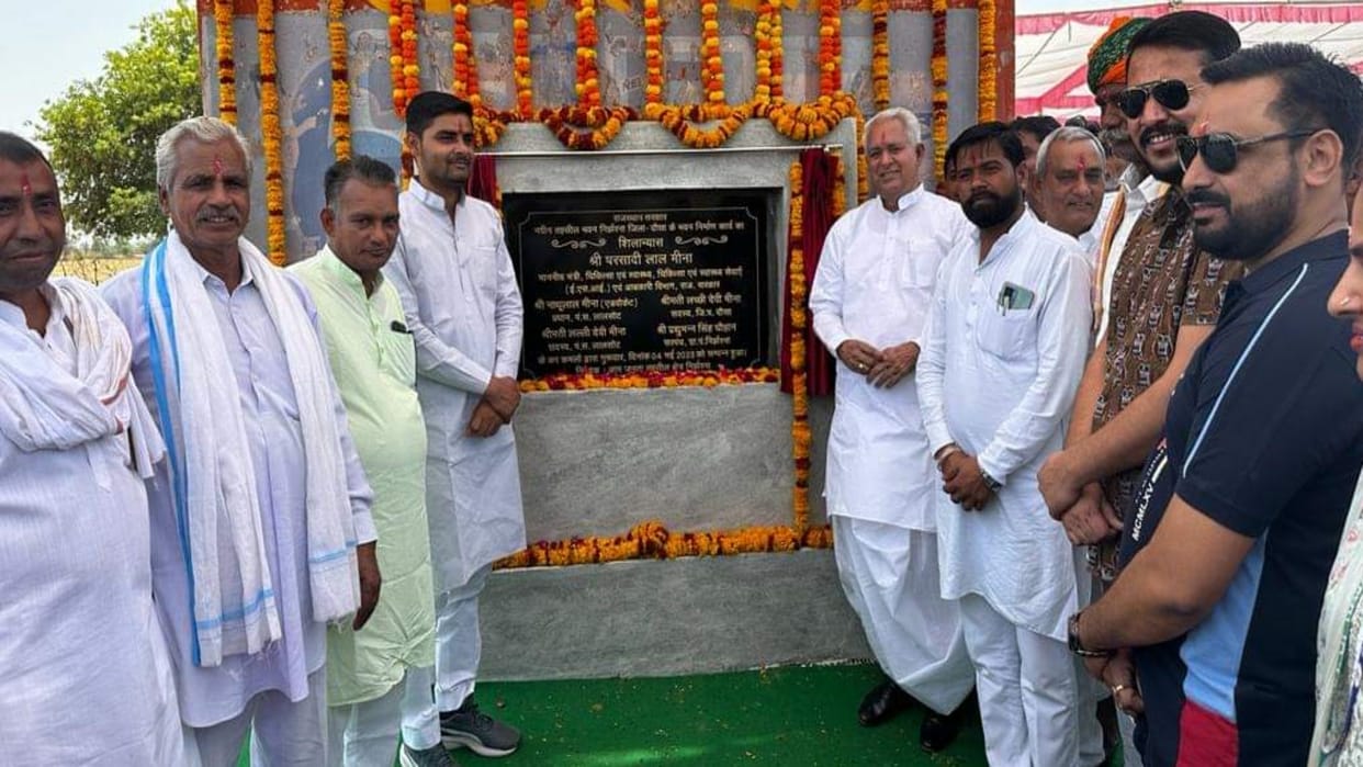 Minister Parsadilal laid the foundation stone of Tehsil and sub-health center building at Nirjharna in Dausa