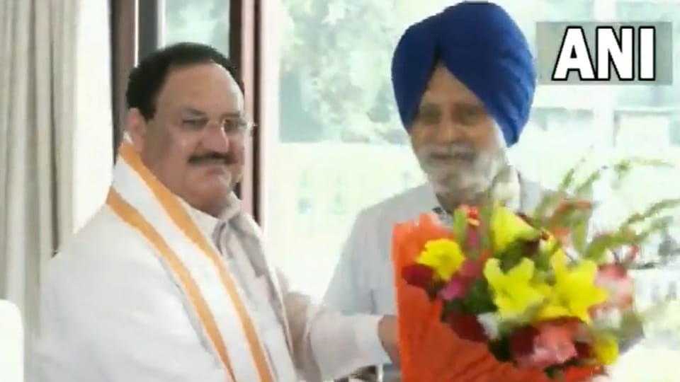 Former Speaker of Punjab Assembly Charanjit Singh Atwal joins BJP in Delhi