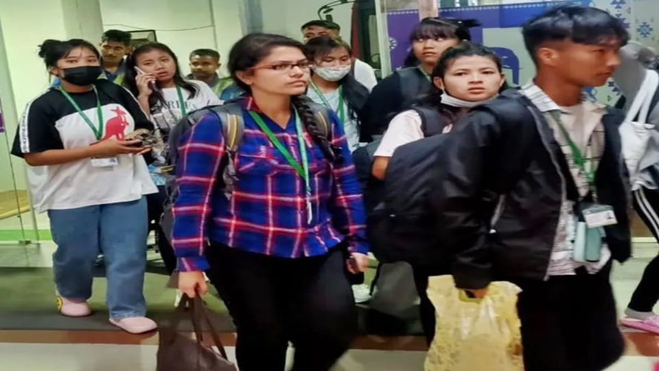 Kuki-Meitei clash in Shillong, police held peace meeting, 66 students of Meghalaya reached Guwahati