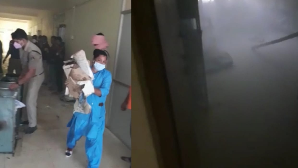 patients fled after saving their lives due to fire in community health center in korba