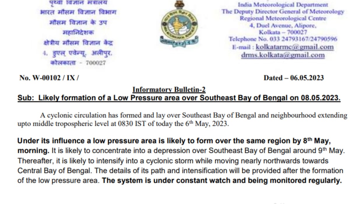 A cyclonic circulation has formed and lay over Southeast Bay of Bengal: imd