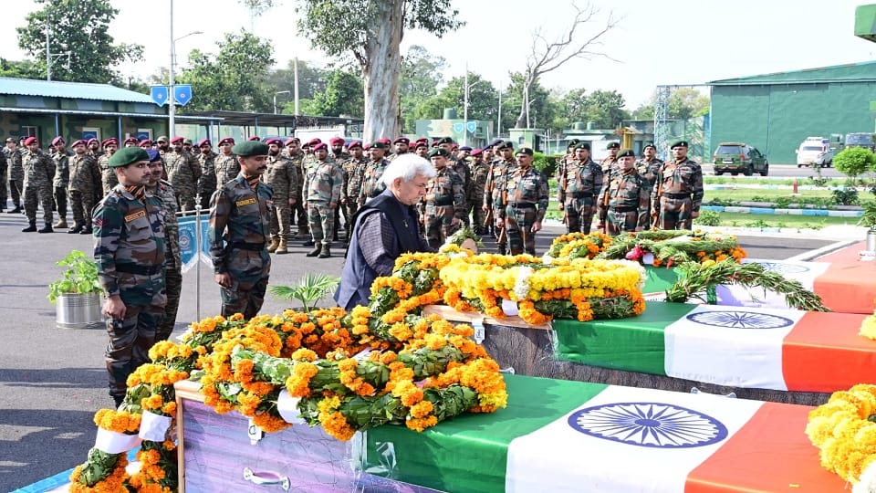 Rajouri Encounter: Mortal remains of martyrs sent to native villages, LG paid tribute in Jammu