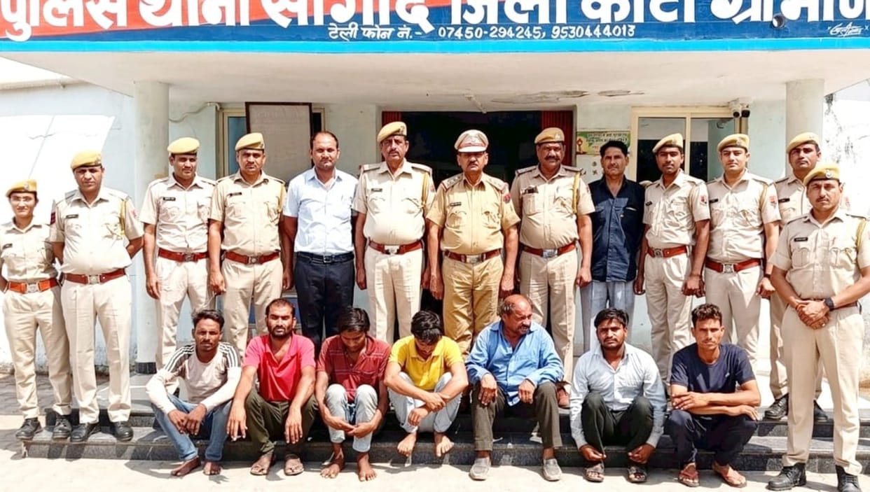 Seven accused of murder were arrested by the police in Kota they killed a man for plucking carries